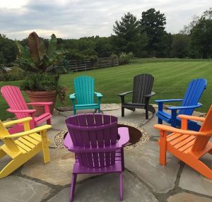 Adirondack madeira pintadas