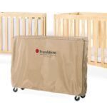 Capa de proteção preta para berço de hotel dobrável Travel Sleeper contra riscos e danos"