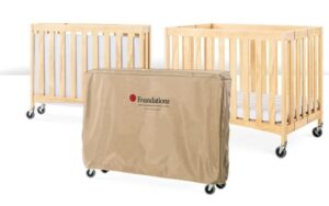 Capa de proteção preta para berço de hotel dobrável Travel Sleeper contra riscos e danos"